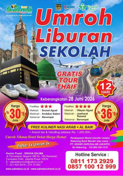 Promo Paket Umroh Liburan Sekolah 2026 - hargaumroh.id