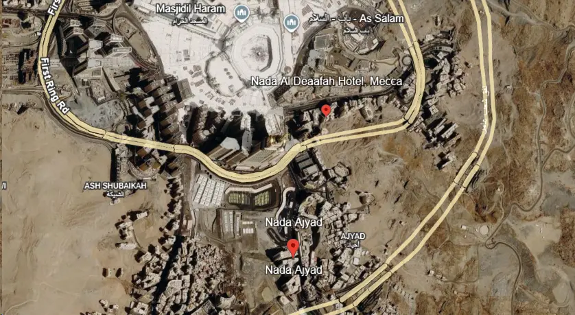 Jarak Hotel Nada Ajyad ke Masjidil Haram